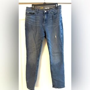 Lee Women's Blue Skinny Leg Jeans 14 Short